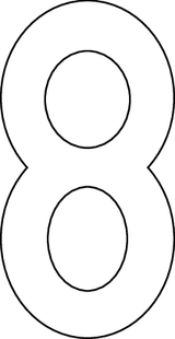 8, UITGESNEDEN CIJFER