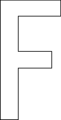 F, UITGESNEDEN LETTER