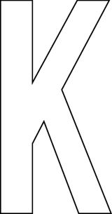 K, UITGESNEDEN LETTER