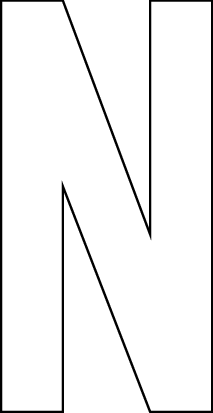 N, UITGESNEDEN LETTER