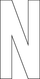 N, UITGESNEDEN LETTER