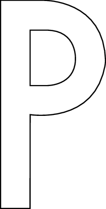 P, UITGESNEDEN LETTER