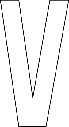 V, UITGESNEDEN LETTER