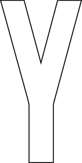 Y, UITGESNEDEN LETTER