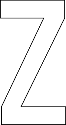 Z, UITGESNEDEN LETTER