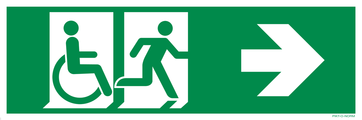 VLUCHTWEG NAAR RECHTS VOOR GEHANDICAPTEN