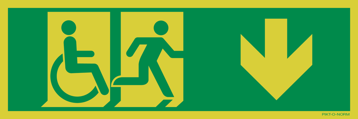 VLUCHTWEG RECHTS BENEDEN GEHANDICAPTEN