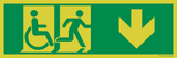 VLUCHTWEG RECHTS BENEDEN GEHANDICAPTEN