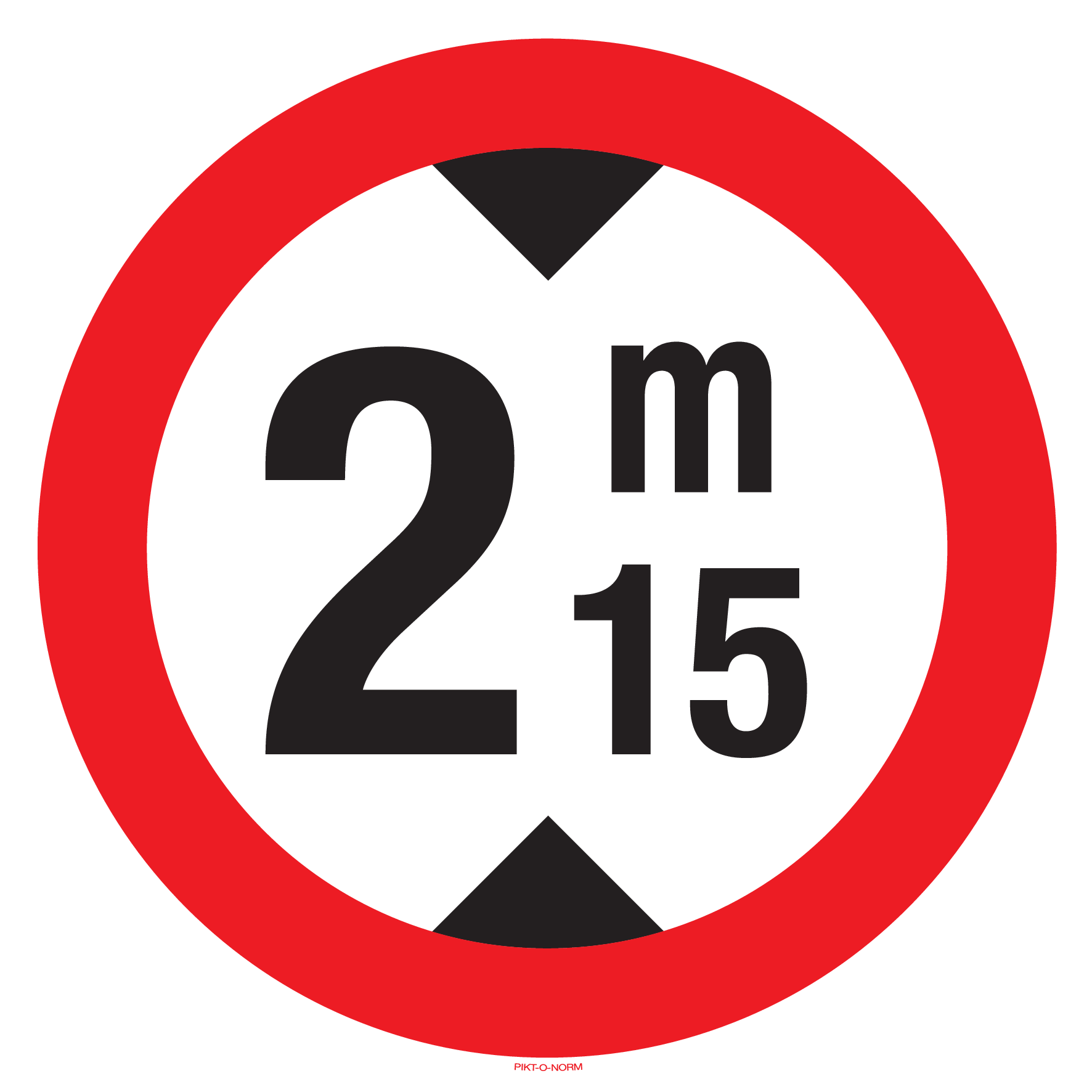 MAXIMUM HOOGTE: 2M15