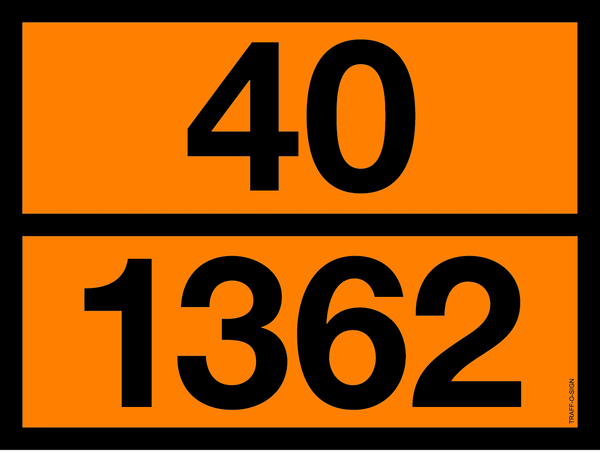 PANNEAU ADR AVEC CODE DE DANGER 40/1362