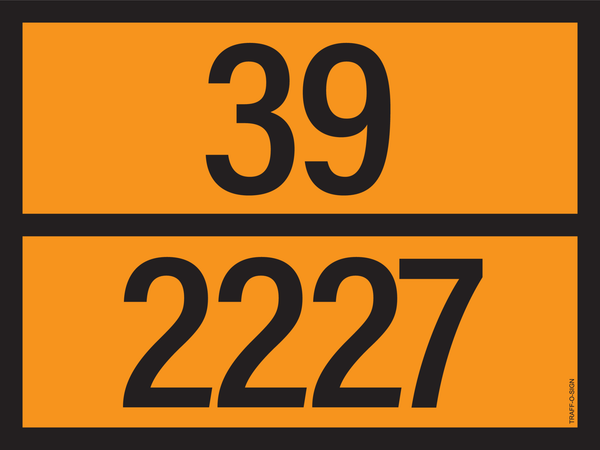 PANNEAU ADR AVEC CODE DE DANGER 39/2227