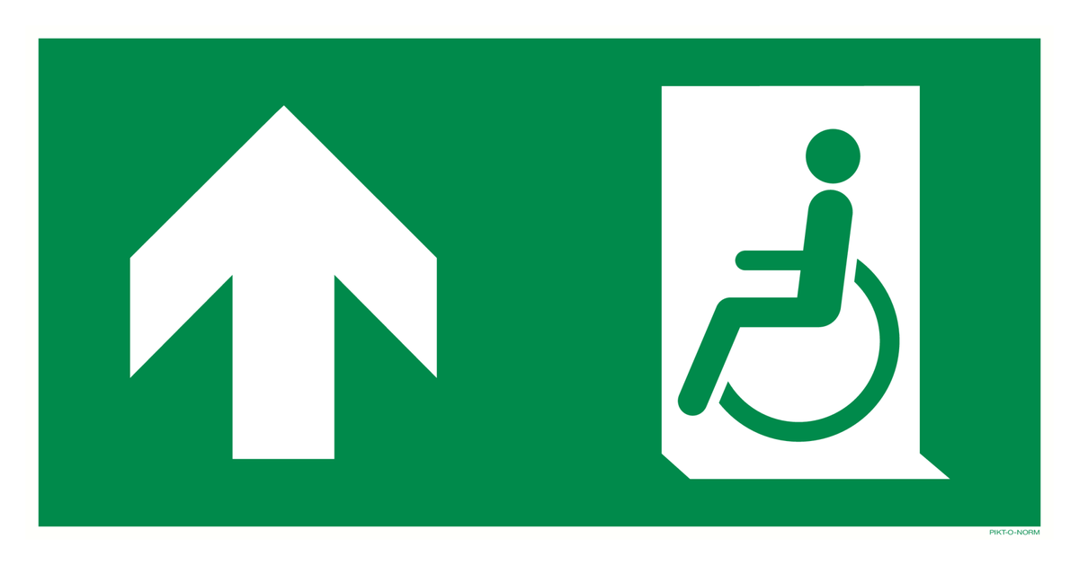 VLUCHTWEG BOVEN LINKS VOOR GEHANDICAPTEN