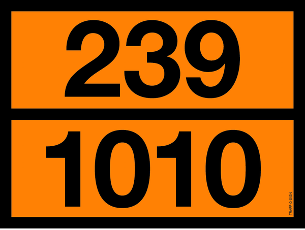 PANNEAU ADR AVEC CODE DE DANGER 239/1010