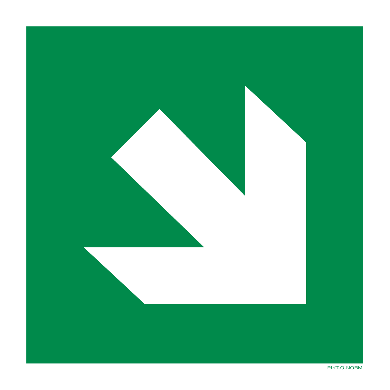 FLÈCHE DIRECTION DIAGONALE ISO7010-E006