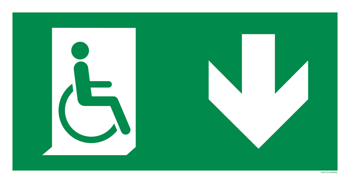 VLUCHTWEG BENEDEN RECHTS GEHANDICAPTEN
