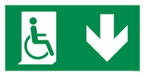 VLUCHTWEG BENEDEN RECHTS GEHANDICAPTEN