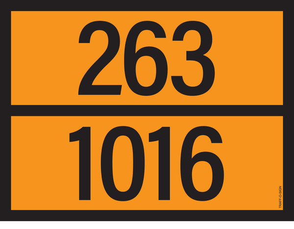 PANNEAU ADR AVEC CODE DE DANGER 263/1016