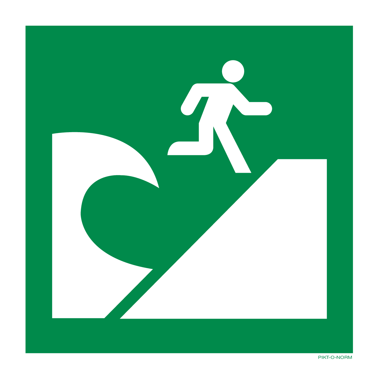 TSUNAMI EVACUATIEZONE ISO7010-E062