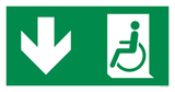VLUCHTWEG BENEDEN LINKS GEHANDICAPTEN