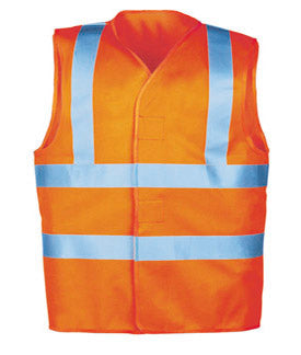 GILET DE SÉCURITÉ ORANGE FLUO ISO 20471