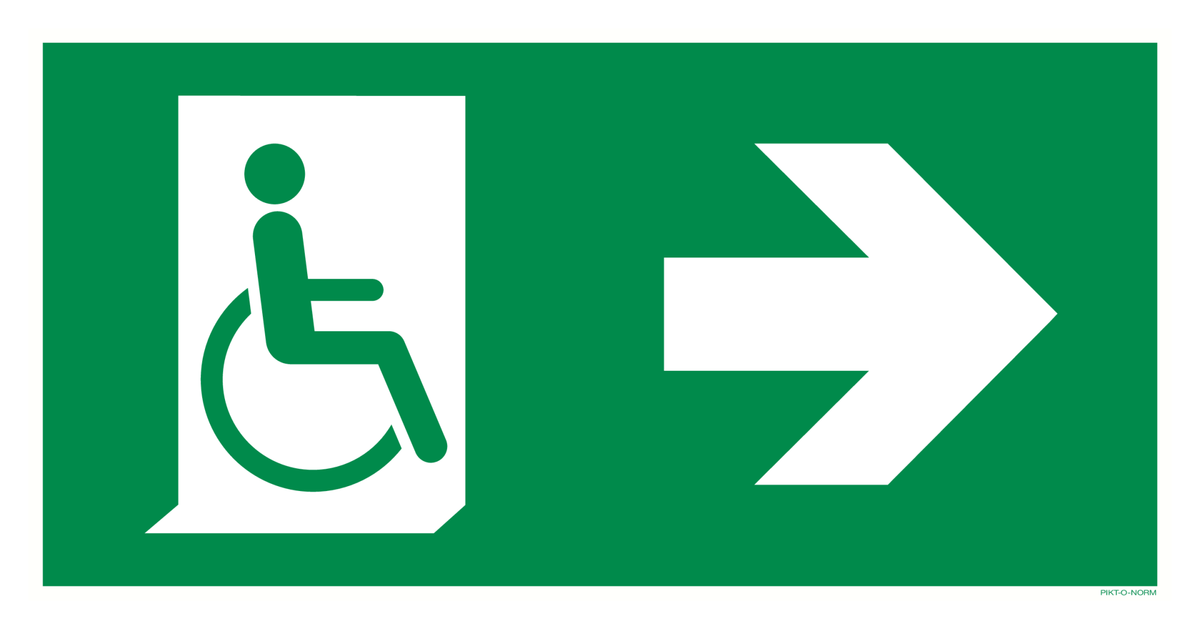 VLUCHTWEG RECHTS VOOR GEHANDICAPTEN