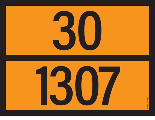 PANNEAU ADR AVEC CODE DE DANGER 30/1307