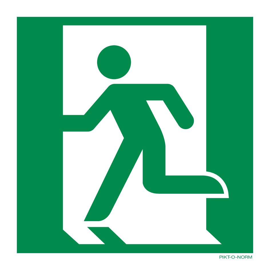 ISSUE DE SECOURS À GAUCHE ISO7010-E001