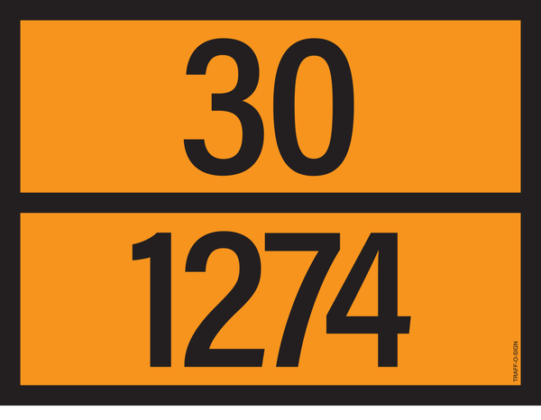 PANNEAU ADR AVEC CODE DE DANGER 30/1274