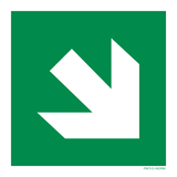 FLÈCHE DIRECTION DIAGONALE ISO7010-E006