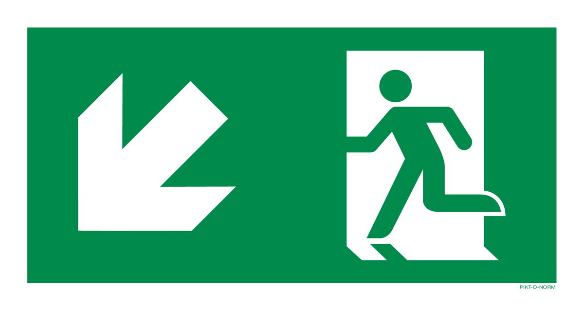 VLUCHTWEG, TRAP LINKS NAAR BENEDEN