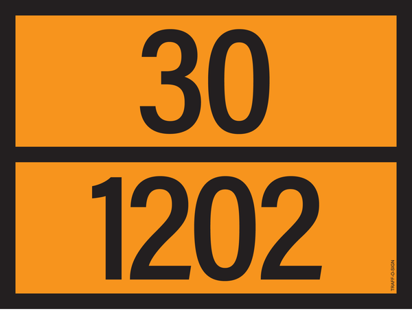 PANNEAU ADR AVEC CODE DE DANGER 30/1202