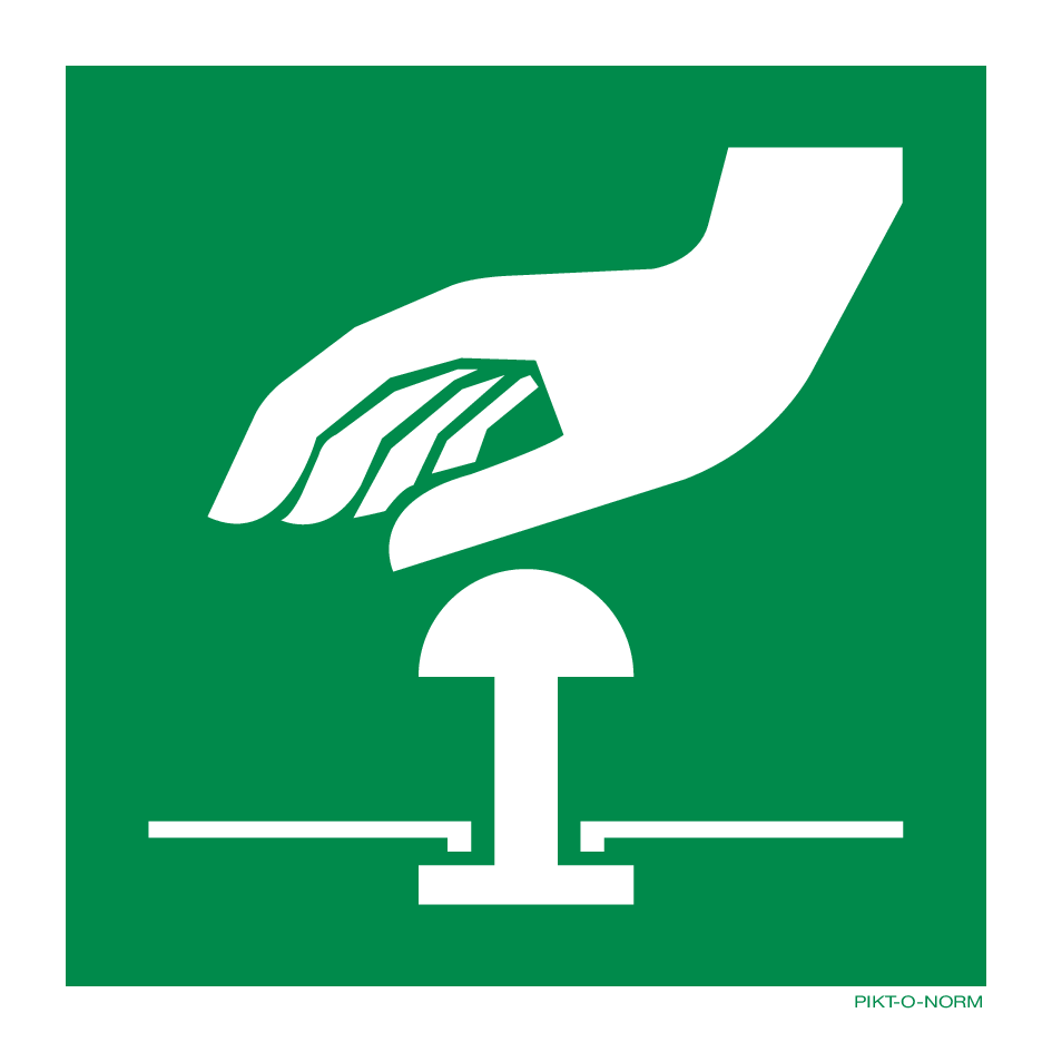 BOUTON D'ARRÊT D'URGENCE ISO7010-E020
