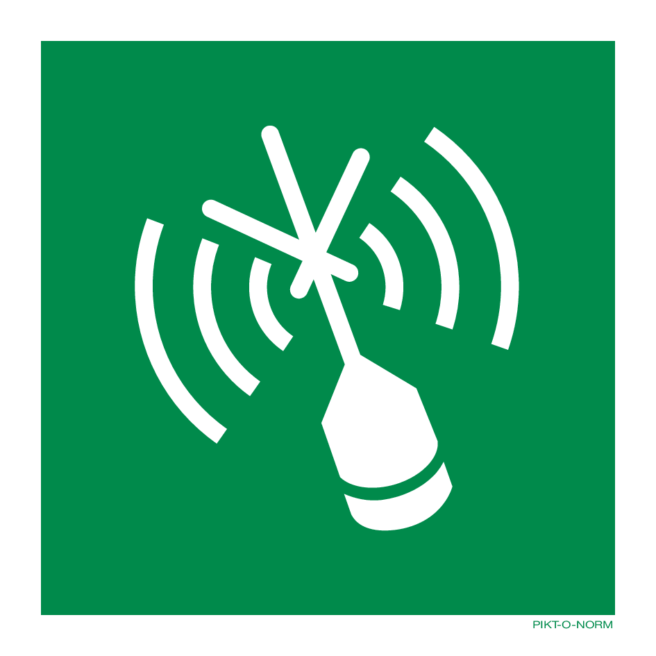 NOODRADIOBAKEN ISO7010-E052