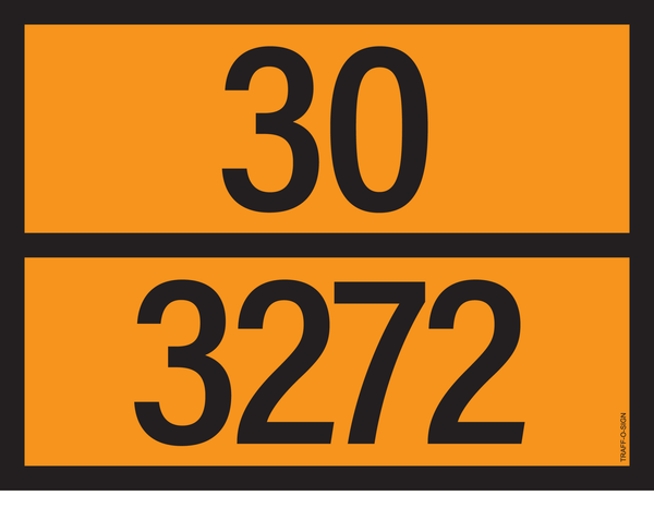 PANNEAU ADR AVEC CODE DE DANGER 30/3272