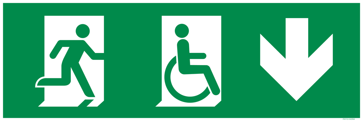VLUCHTWEG RECHTS BENEDEN GEHANDICAPTEN
