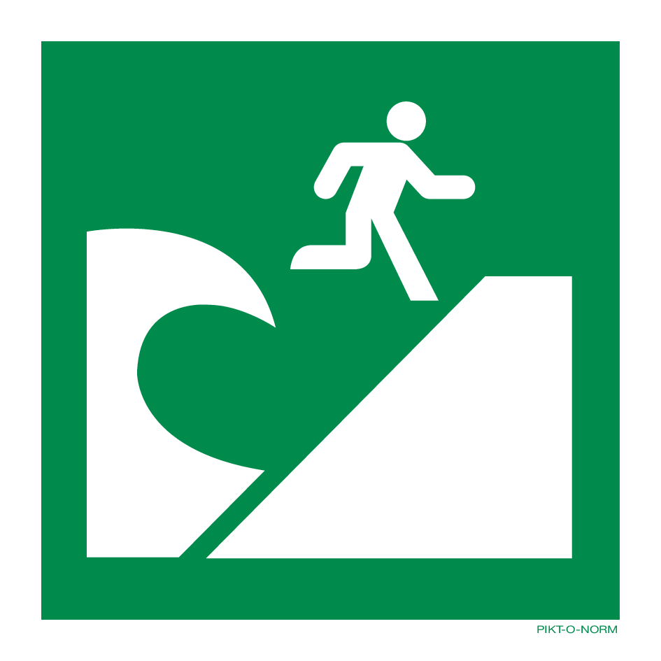 TSUNAMI EVACUATIEZONE ISO7010-E062