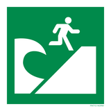 TSUNAMI EVACUATIEZONE ISO7010-E062