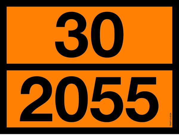 PANNEAU ADR AVEC CODE DE DANGER 30/2055