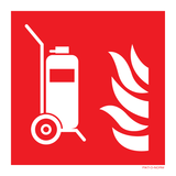 EXTINCTEUR SUR ROUES ISO7010 F009
