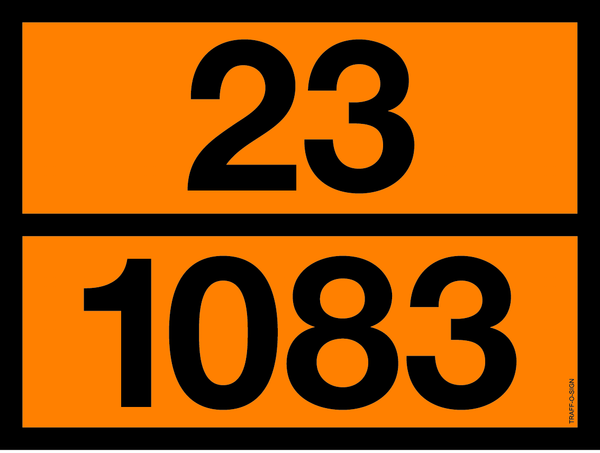 PANNEAU ADR AVEC CODE DE DANGER 23/1083