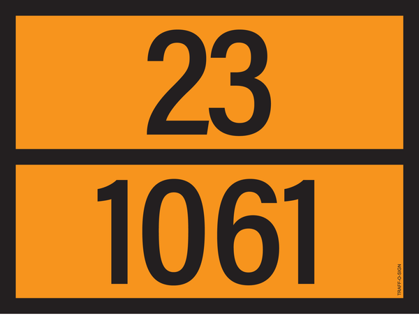 PANNEAU ADR AVEC CODE DE DANGER 23/1061