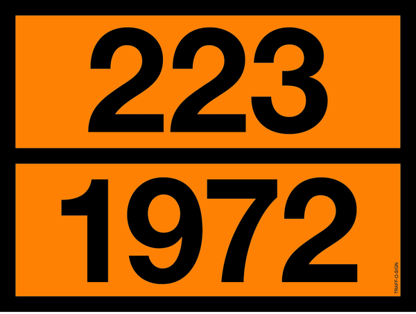 PANNEAU ADR AVEC CODE DE DANGER 223/1972