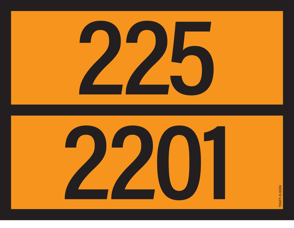 PANNEAU ADR AVEC CODE DE DANGER 225/2201