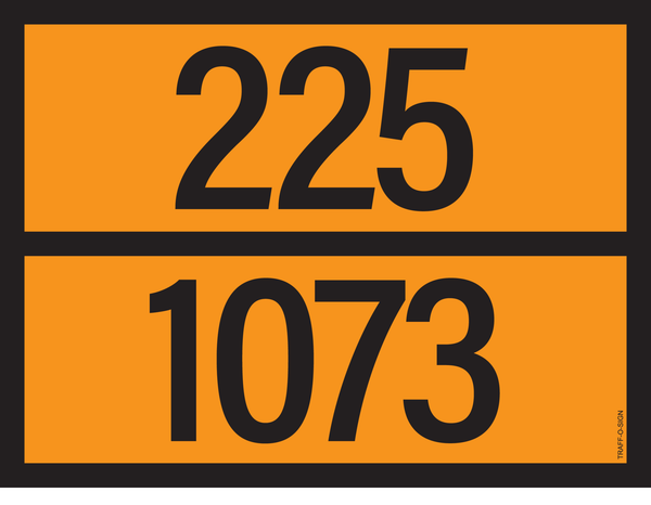 PANNEAU ADR AVEC CODE DE DANGER 225/1073