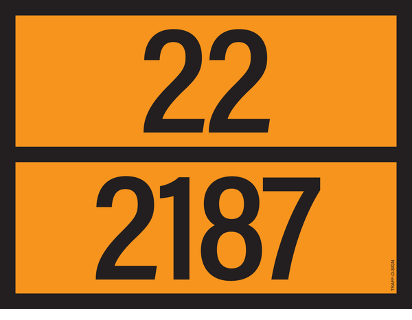 PANNEAU ADR AVEC CODE DE DANGER 22/2187