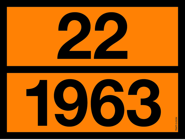 PANNEAU ADR AVEC CODE DE DANGER 22/1963