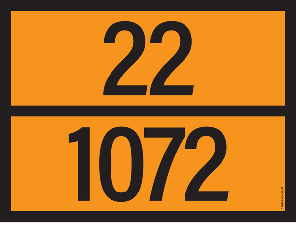 PANNEAU ADR AVEC CODE DE DANGER 22/1072