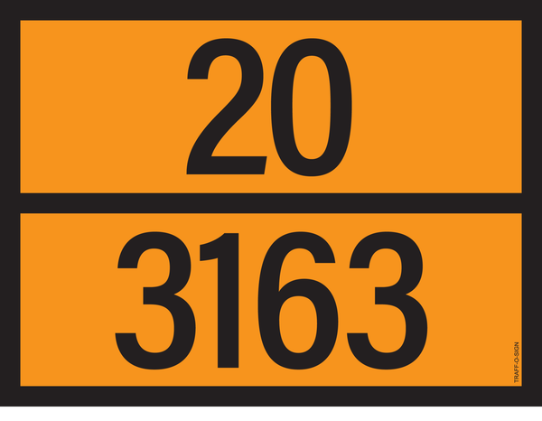 PANNEAU ADR AVEC CODE DE DANGER 20/3163