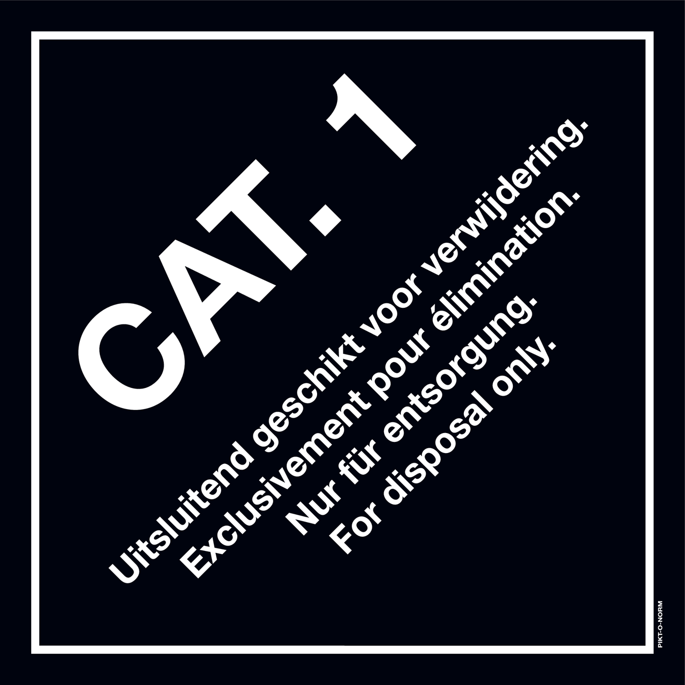 CAT.1. EXCLUSIVEMENT POUR ELIMINATION...