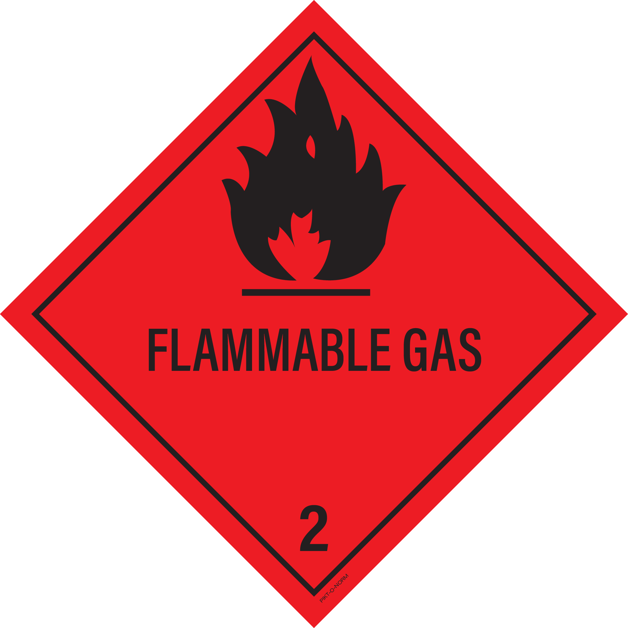 FLAMMABLE GAS. ADR KLASSE 2